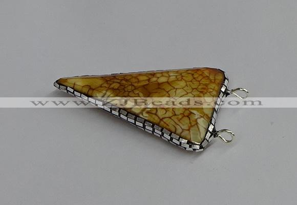 NGC1830 30*35mm - 30*40mm triangle agate connectors wholesale