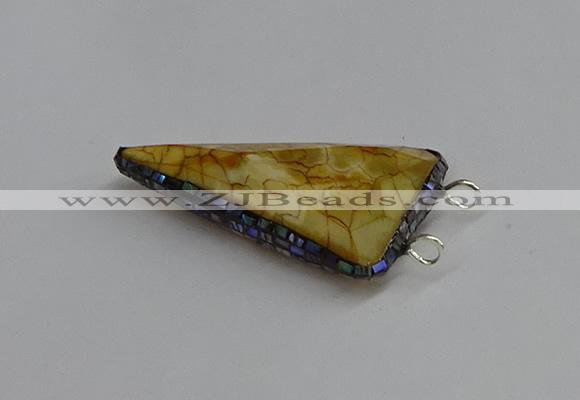 NGC1832 30*35mm - 30*40mm triangle agate connectors wholesale