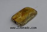 NGC1881 30*40mm - 30*45mm rectangle agate gemstone connectors