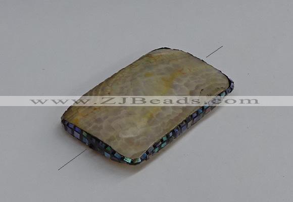 NGC1882 30*40mm - 30*45mm rectangle agate gemstone connectors