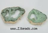 NGC204 50*60mm - 55*75mm freeform druzy agate connectors