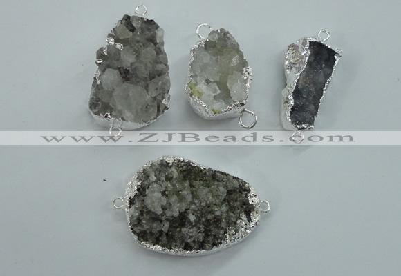 NGC25 15*20mm - 25*35mm freeform druzy agate connectors