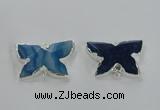 NGC250 22*30mm carved butterfly agate connectors wholesale