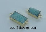 NGC368 15*20mm - 18*30mm freeform druzy agate gemstone connectors