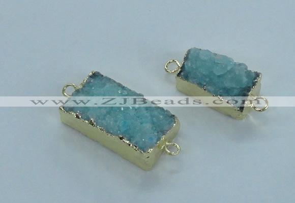 NGC368 15*20mm - 18*30mm freeform druzy agate gemstone connectors