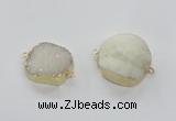 NGC434 20*25mm - 25*30mm freeform druzy agate gemstone connectors