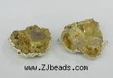 NGC441 25*35mm - 35*45mm freeform druzy agate gemstone connectors