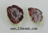 NGC446 18*25mm - 25*35mm freeform druzy agate gemstone connectors