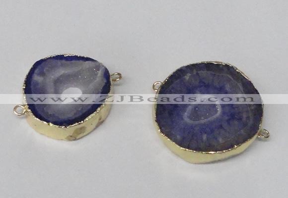 NGC479 25*30mm - 35*40mm freefrom druzy agate gemstone connectors