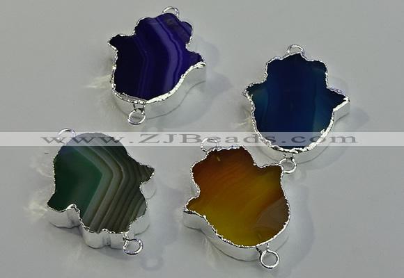 NGC5016 22*30mm - 25*35mm hamsahand agate gemstone connectors