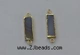 NGC5055 8*28mm - 10*30mm rectangle agate gemstone connectors