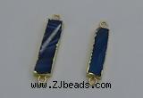 NGC5071 8*35mm - 10*40mm rectangle agate gemstone connectors