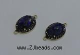 NGC5134 16*20mm oval lapis lazuli gemstone gemstone connectors