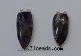 NGC5149 16*35mm - 18*40mm arrowhead amethyst connectors