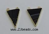 NGC5164 25*35mm - 30*40mm triangle agate gemstone connectors