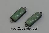 NGC5195 12*30mm - 15*30mm faceted rectangle amazonite connectors