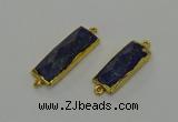 NGC5306 12*30mm - 15*35mm faceted rectangle lapis lazuli connectors