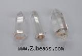 NGC540 10*35mm - 12*45mm faceted nuggets white crystal connectors