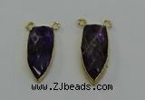 NGC5416 16*35mm - 18*40mm arrowhead amethyst connectors