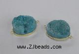 NGC564 18*25mm - 25*30mm freeform druzy agate connectors wholesale