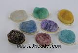 NGC568 18*25mm - 25*30mm freeform druzy agate connectors wholesale