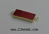 NGC5689 10*28mm - 10*30mm rectangle mookaite gemstone connectors