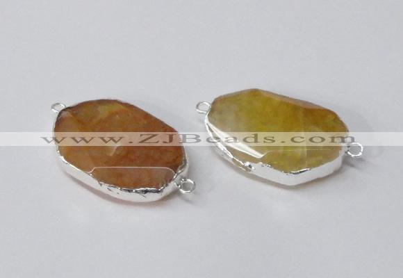 NGC575 18*25mm - 22*30mm freeform agate gemstone connectors