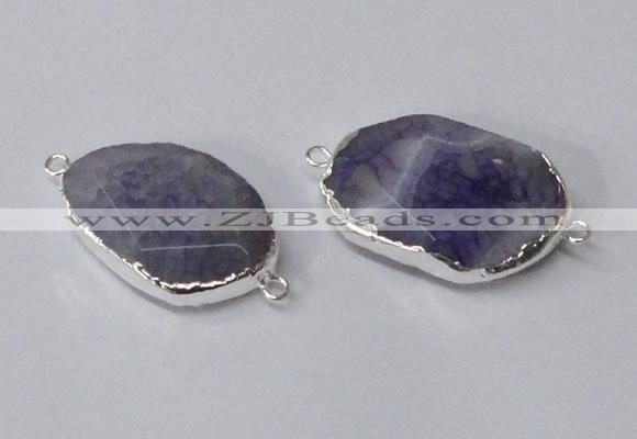 NGC576 18*25mm - 22*30mm freeform agate gemstone connectors