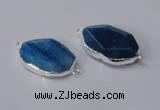 NGC578 18*25mm - 22*30mm freeform agate gemstone connectors