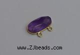 NGC5812 13*25mm faceted oval amethyst connectors wholesale