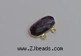 NGC5814 13*25mm faceted oval amethyst connectors wholesale