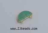 NGC5908 13*26mm moon amazonite gemstone connectors wholesale