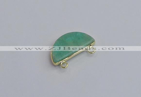 NGC5908 13*26mm moon amazonite gemstone connectors wholesale