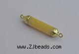 NGC5947 8*40mm tube yellow lace calcite connectors wholesale