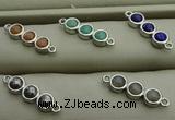 NGC6036 6*18mm mixed gemstone connectors wholesale