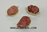 NGC621 15*20mm - 30*40mm freeform druzy agate connectors wholesale