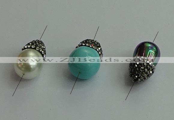 NGC6620 12*22mm - 13*20mm teardrop shell pearl connectors