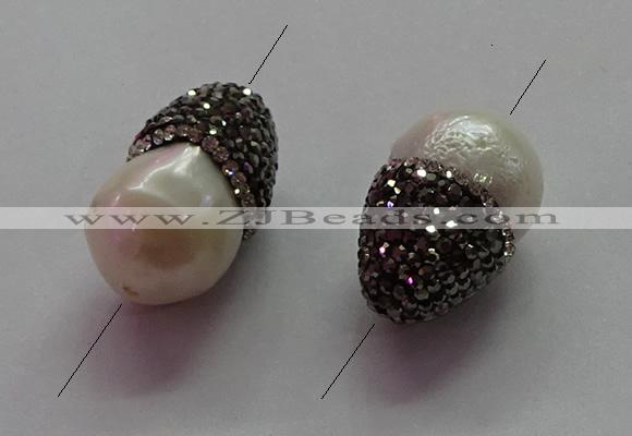 NGC7502 15*26mm teardrop shell pearl connectors wholesale