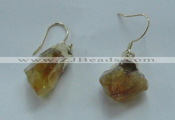 NGE08 13*18mm - 15*20mm nuggets citrine gemstone earrings wholesale