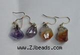 NGE10 13*18mm - 15*20mm nuggets amethyst & citrine earrings wholesale