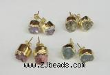 NGE105 8mm - 10mm freeform druzy agate gemstone earrings wholesale