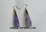 NGE14 10*40mm teardrop agate gemstone earrings wholesale