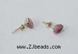 NGE149 4*6mm - 5*8mm freeform tourmaline gemstone earrings
