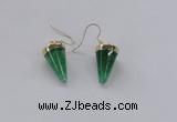 NGE158 11*20mm – 12*22mm cone agate gemstone earrings wholesale