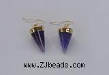 NGE159 11*20mm – 12*22mm cone agate gemstone earrings wholesale