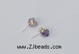 NGE164 4*6mm – 5*8mm freeform lavender amethyst earrings
