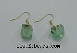 NGE175 8*10mm - 10*12mm nuggets fluorite earrings wholesale