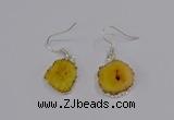 NGE206 18*20mm - 20*25mm freeform druzy agate gemstone earrings