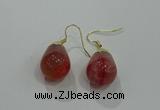 NGE236 15*20mm teardrop agate gemstone earrings wholesale