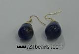 NGE237 15*20mm teardrop agate gemstone earrings wholesale